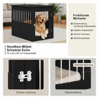 Meuble-cage en bois pour chien