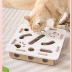 Boîte à énigmes en feutre pour chat