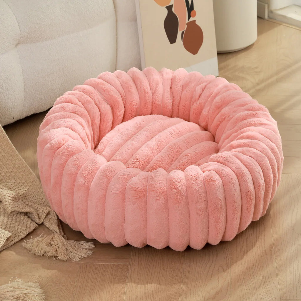 Panier rond moelleux pour chien et chat