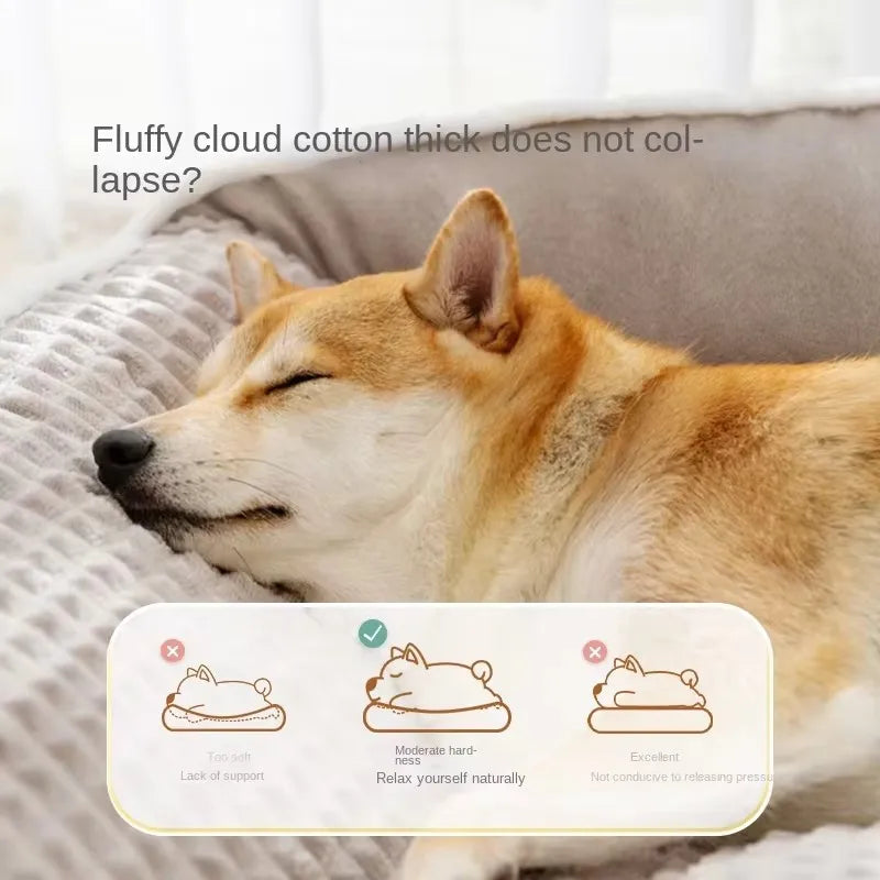 Panier douillet antidérapant pour chien et chat