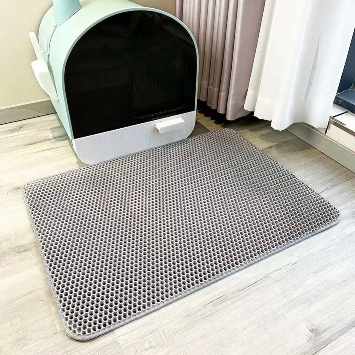 Tapis de litière anti-projection pour chat