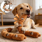 Peluche saucisse grinçante pour chien