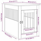 Meuble-cage en bois pour chien