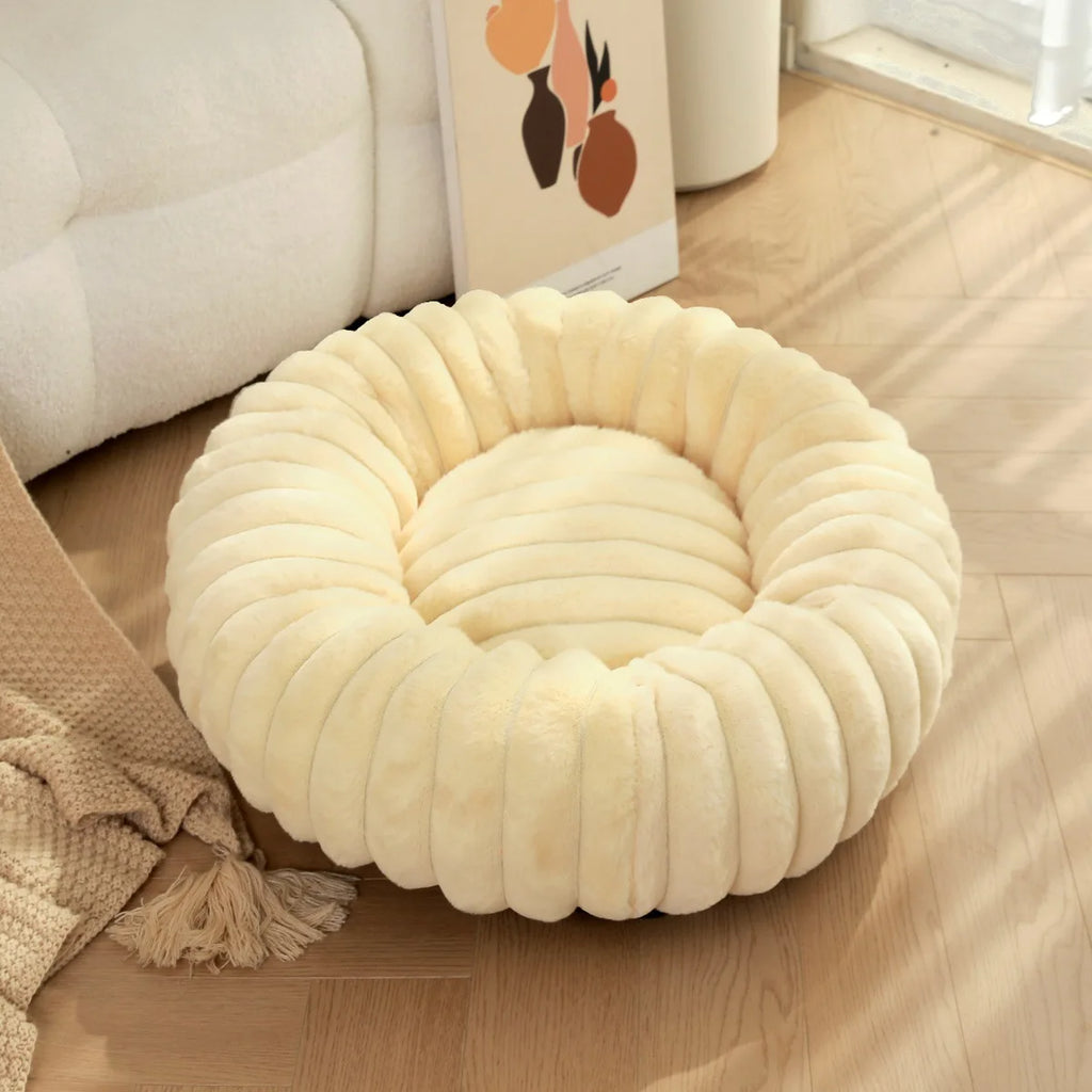 Panier rond moelleux pour chien et chat