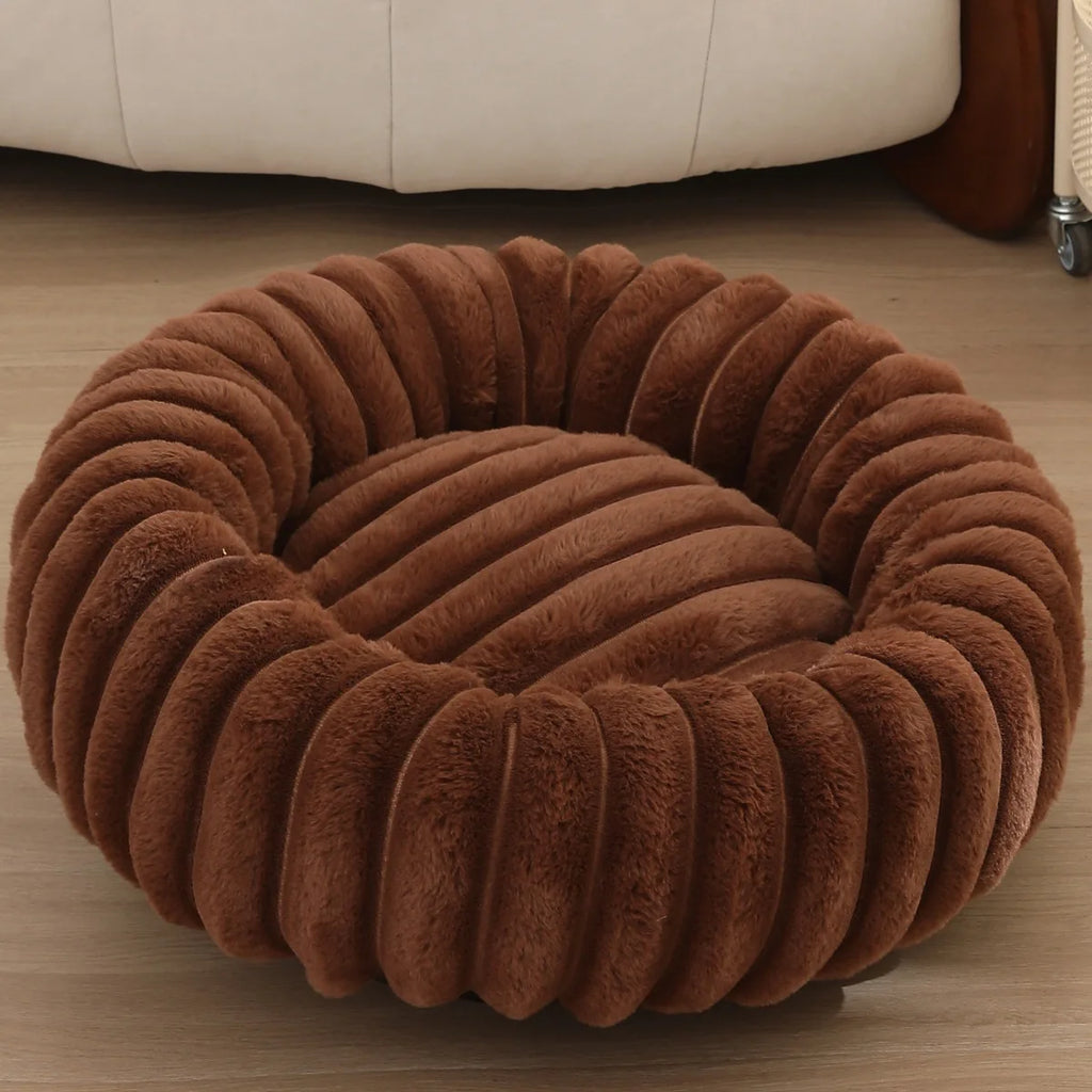 Panier rond moelleux pour chien et chat