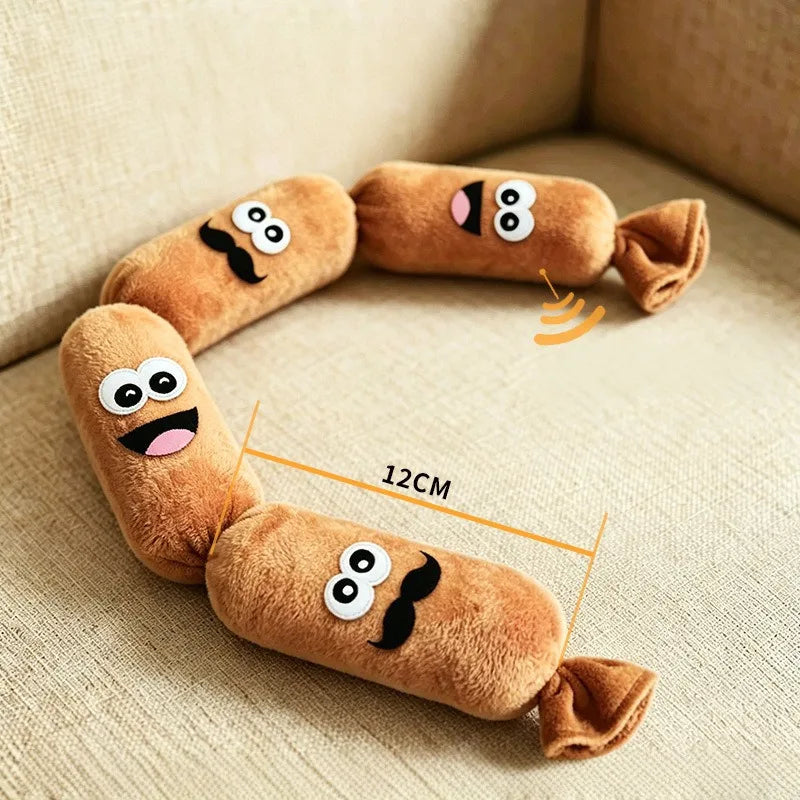 Peluche saucisse grinçante pour chien
