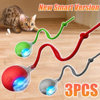 Balle interactive à fausse queue pour chat