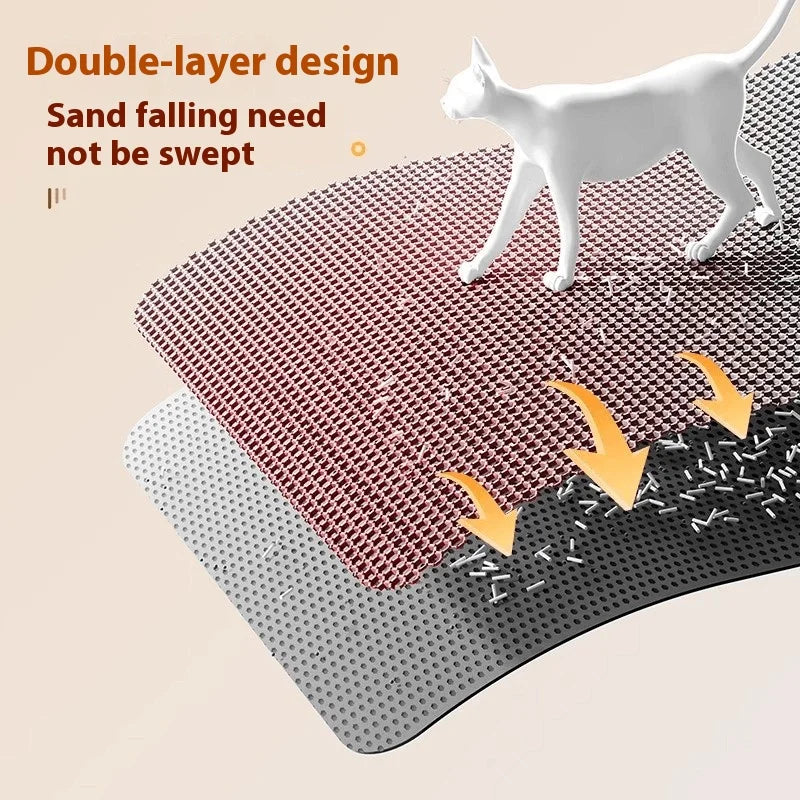 Tapis de litière anti-projection pour chat
