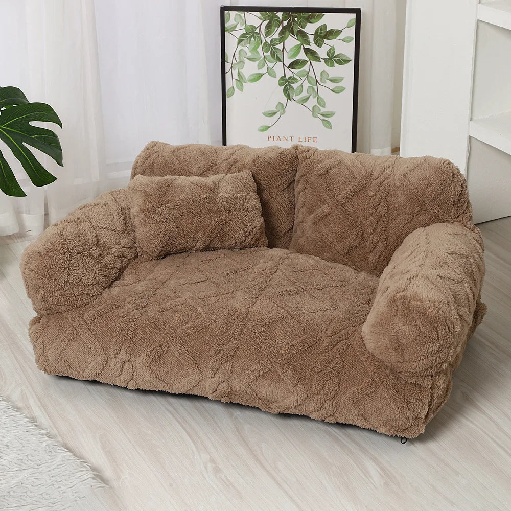 Lit peluche épais déhoussable pour chien et chat