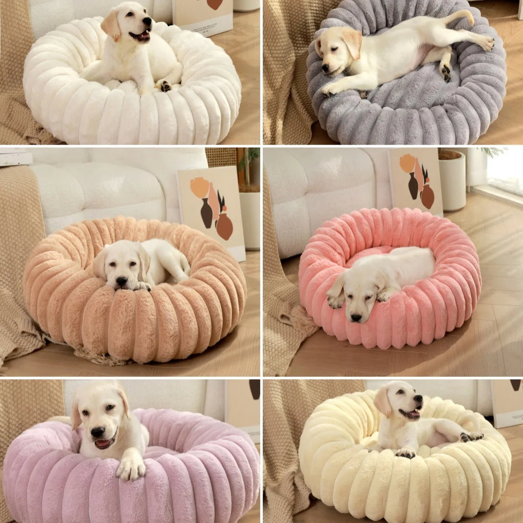 Panier rond moelleux pour chien et chat