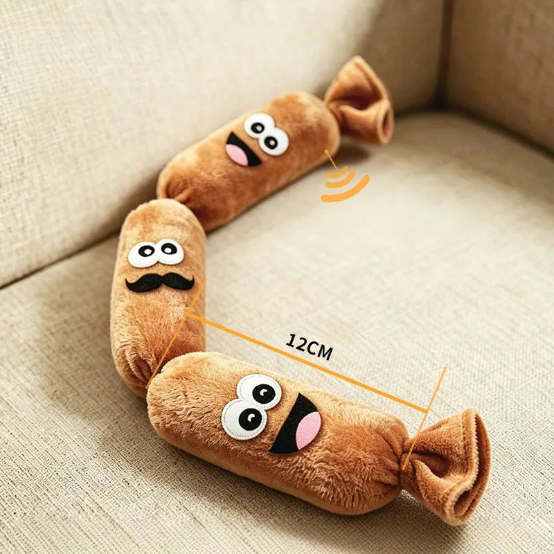 Peluche saucisse grinçante pour chien