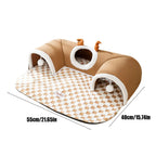 Tente-tunnel avec coussin pour chat