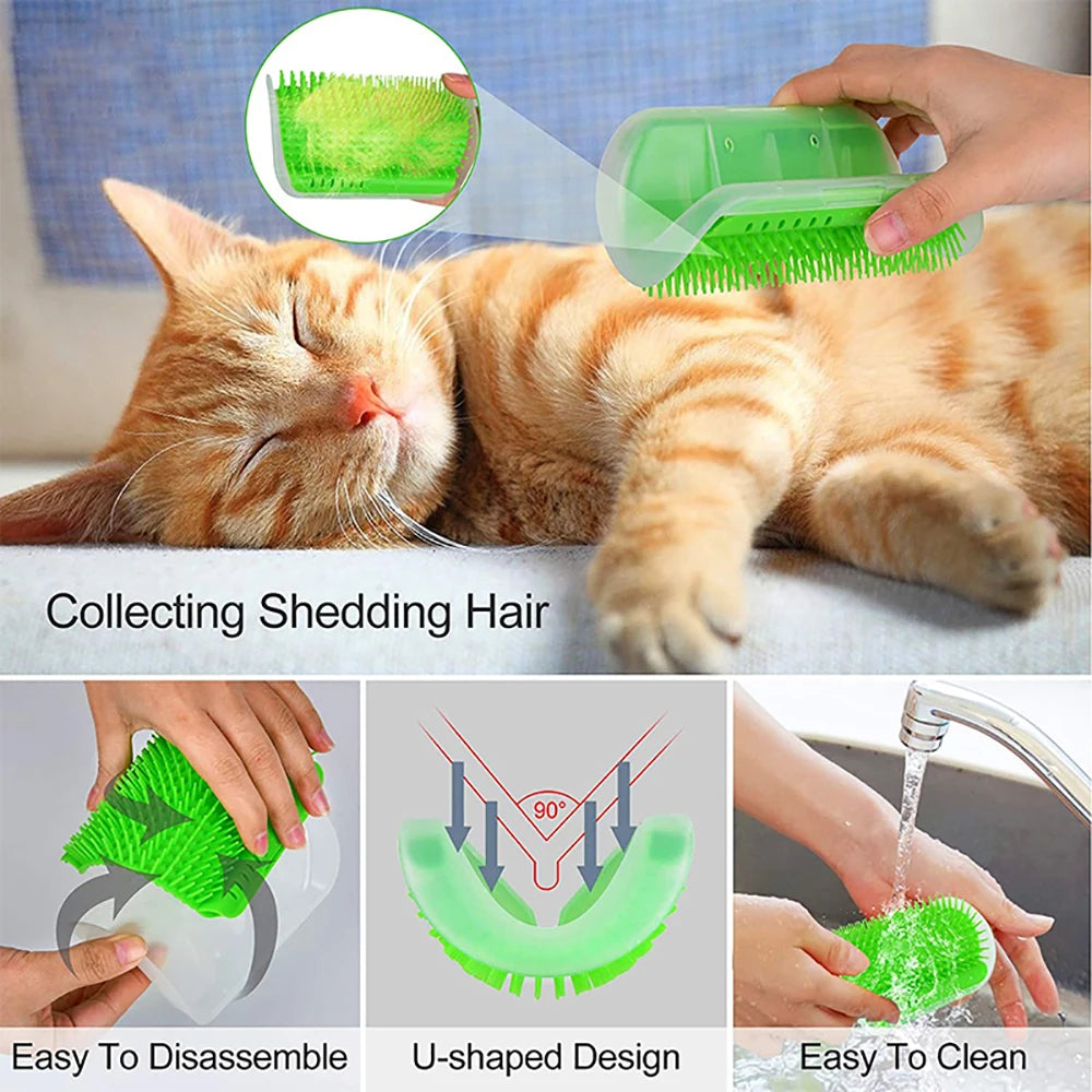 Brosse à coin auto-toilettage pour chat
