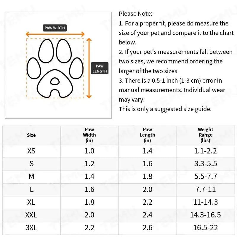 Bottes imperméables pour chien (lot de 4)