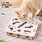 Boîte à énigmes en feutre ronde pour chat