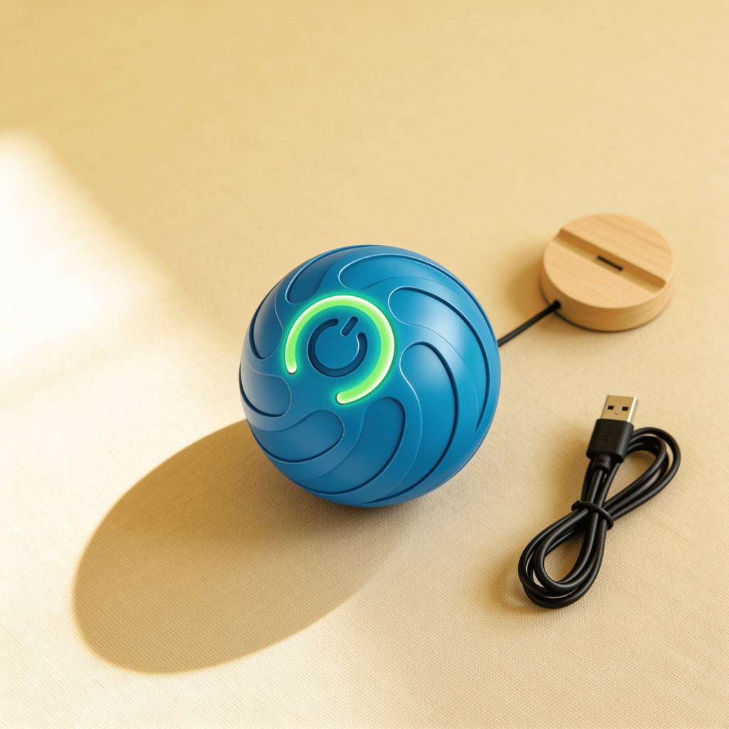 Balle électronique rebondissante pour chien et chat