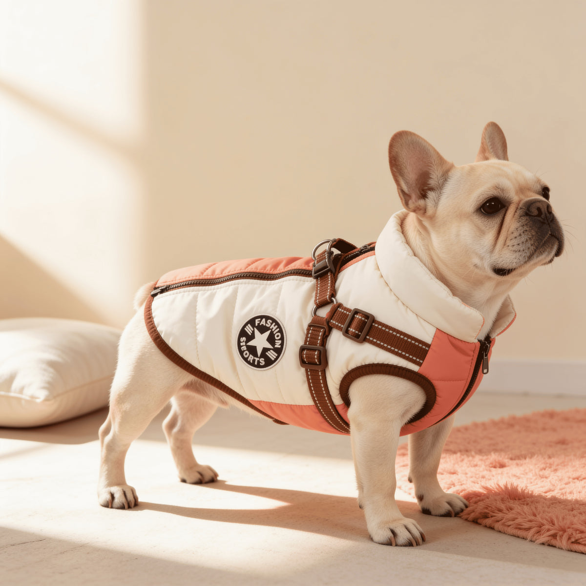 Manteau chaud avec harnais intégré pour chien